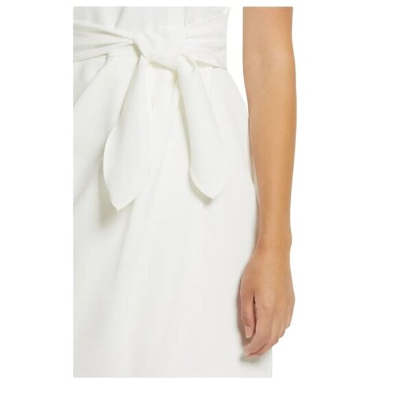 🆕JULIA JORDAN Asymmetrical Sheath Dress Sleeveless Ivory 6 - Picture 4 of 13